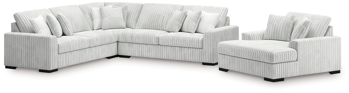 Best Deals Furniture - Ashley Furniture - Stupendous 3-Piece Sectional and Oversized Chaise - 3-Piece Sectional and Oversized Chaise / Alloy - 25903U4