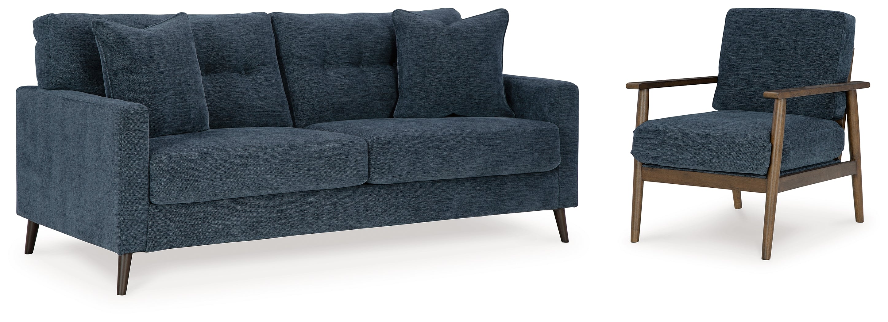 Best Deals Furniture - Ashley Furniture - Bixler Sofa and Chair - Sofa and Chair / Navy - 26106U3
