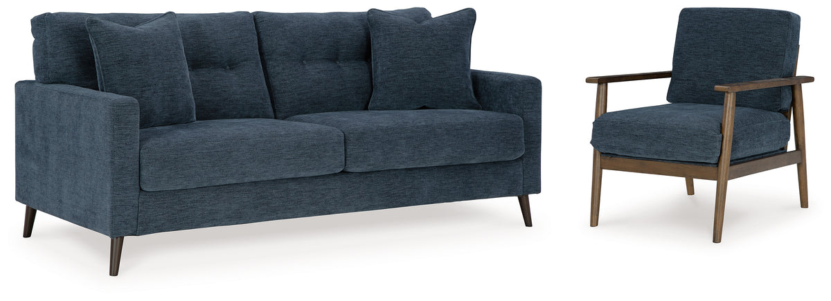 Best Deals Furniture - Ashley Furniture - Bixler Sofa and Chair - Sofa and Chair / Navy - 26106U3