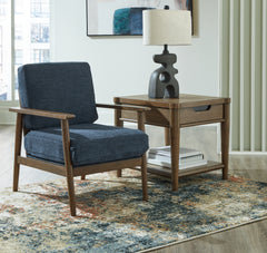Best Deals Furniture - Ashley Furniture - Bixler Accent Chair - Showood Accent Chair / Navy - 2610660
