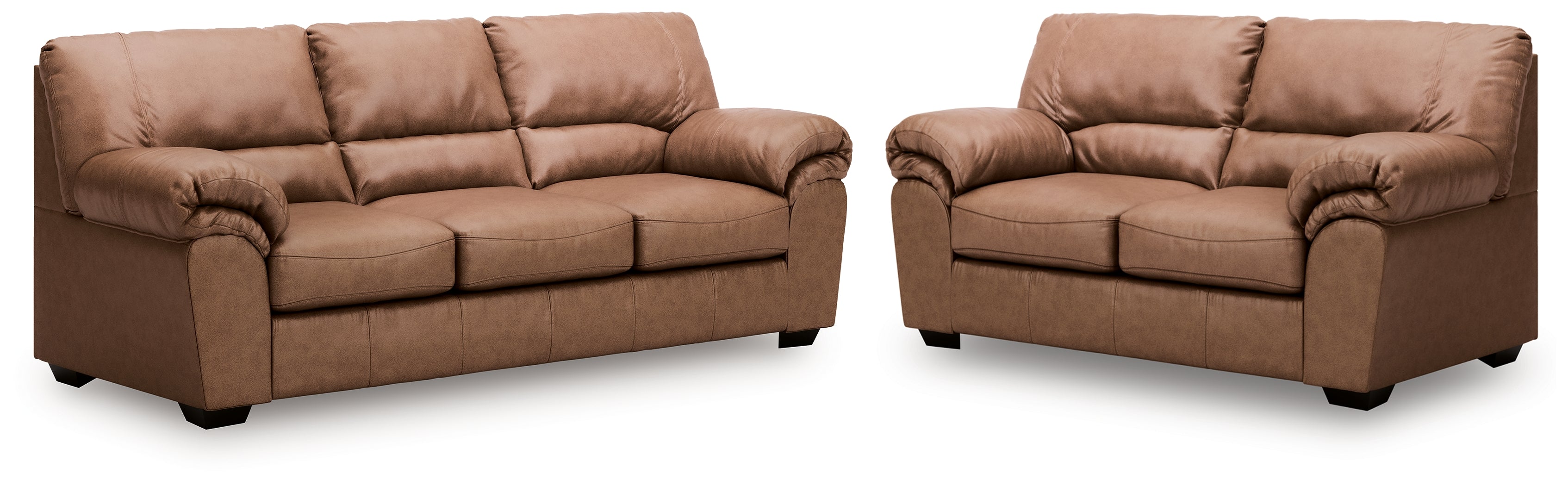 Best Deals Furniture - Ashley Furniture - WillowBend Sofa and Loveseat - Sofa and Loveseat / Caramel - PC27704U1