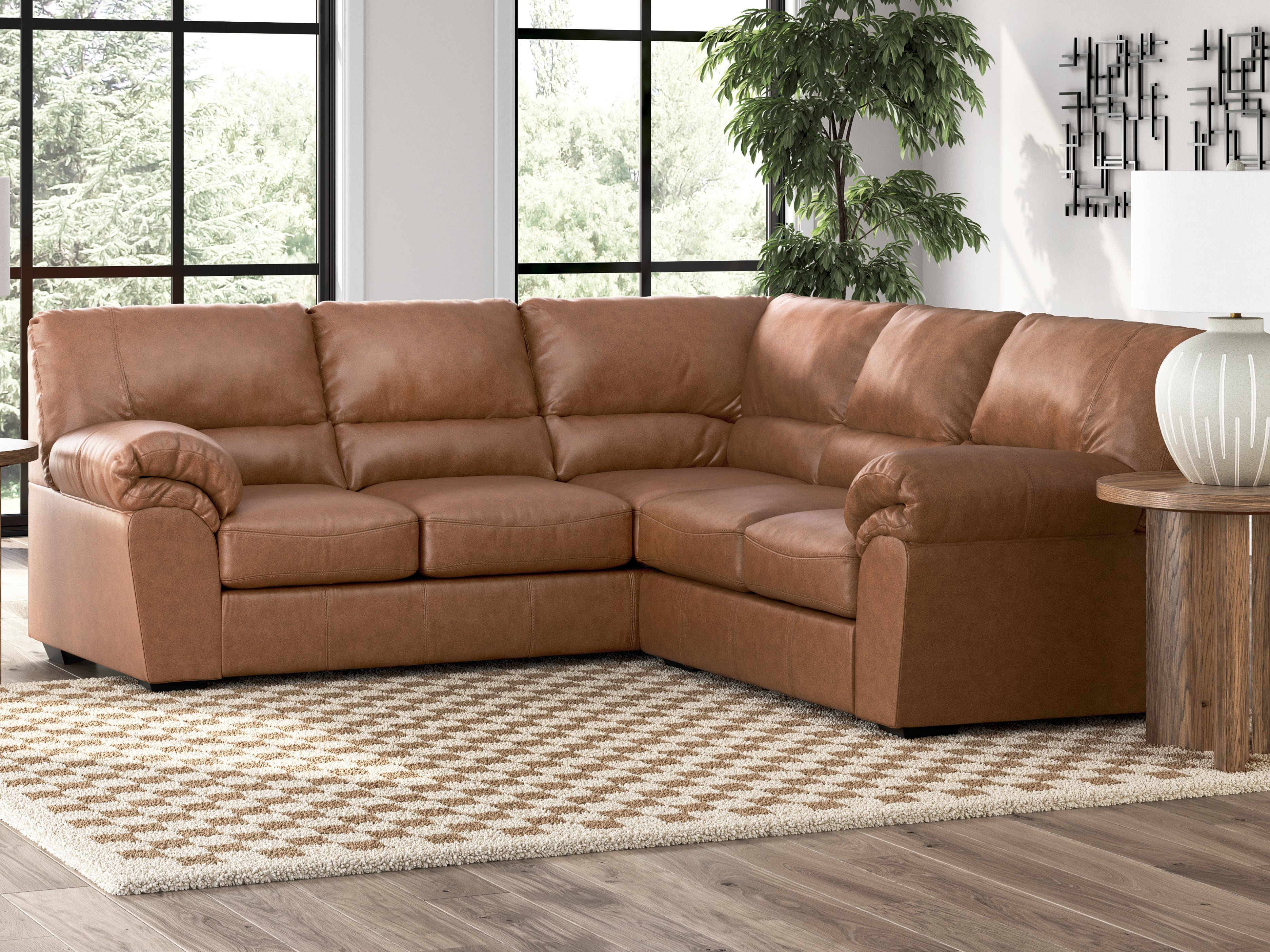 Best Deals Furniture - Ashley Furniture - WillowBend Sectional - LAF 2-Piece Sectional / Caramel - PC27704S2