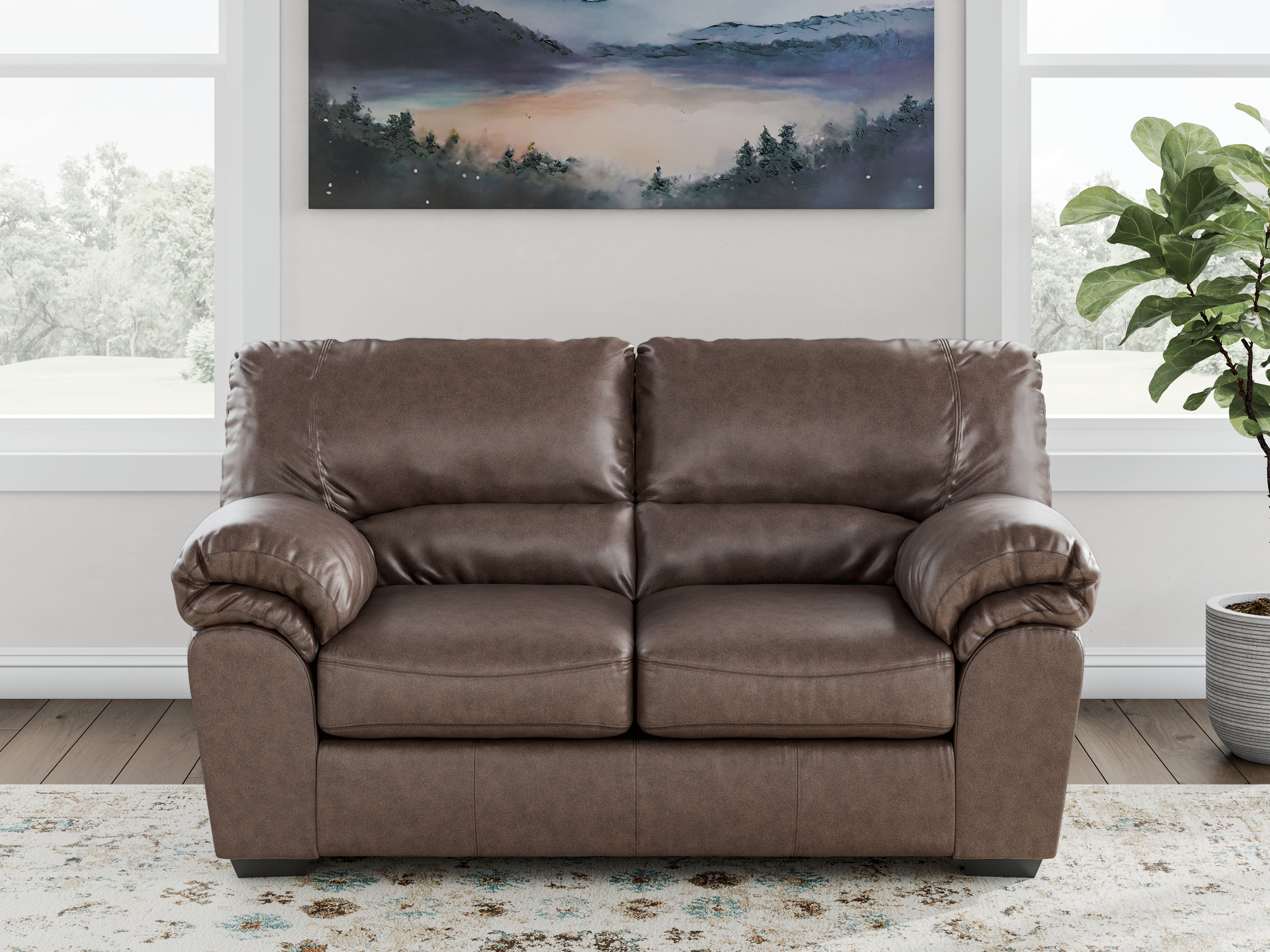 Best Deals Furniture - Ashley Furniture - WillowBend Living Room - Loveseat / Umber - PC2770535