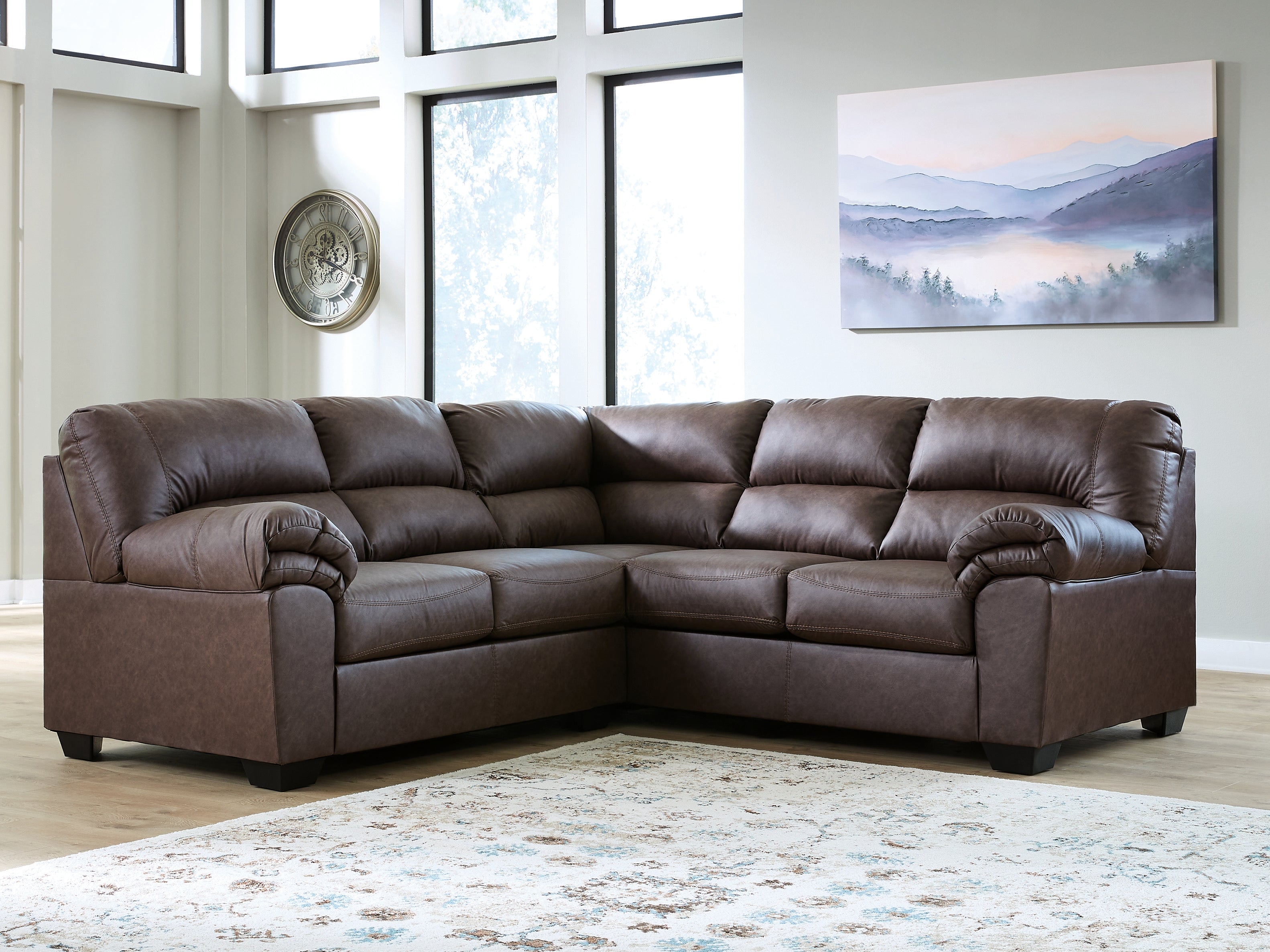 Best Deals Furniture - Ashley Furniture - WillowBend 2-Piece Sectional - RAF 2-Piece Sectional / Umber - PC27705S1