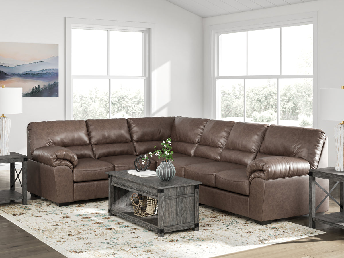 Best Deals Furniture - Ashley Furniture - WillowBend Sectional - LAF 3-Piece Sectional / Umber - PC27705S4