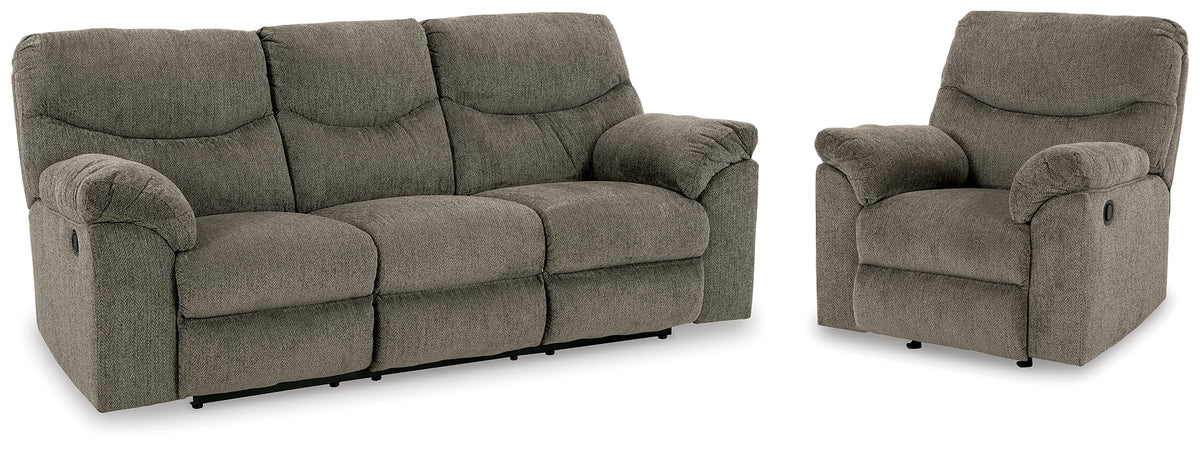 Best Deals Furniture - Ashley Furniture - Alphons Reclining Sofa and Recliner - Reclining Sofa and Recliner - 28201U3