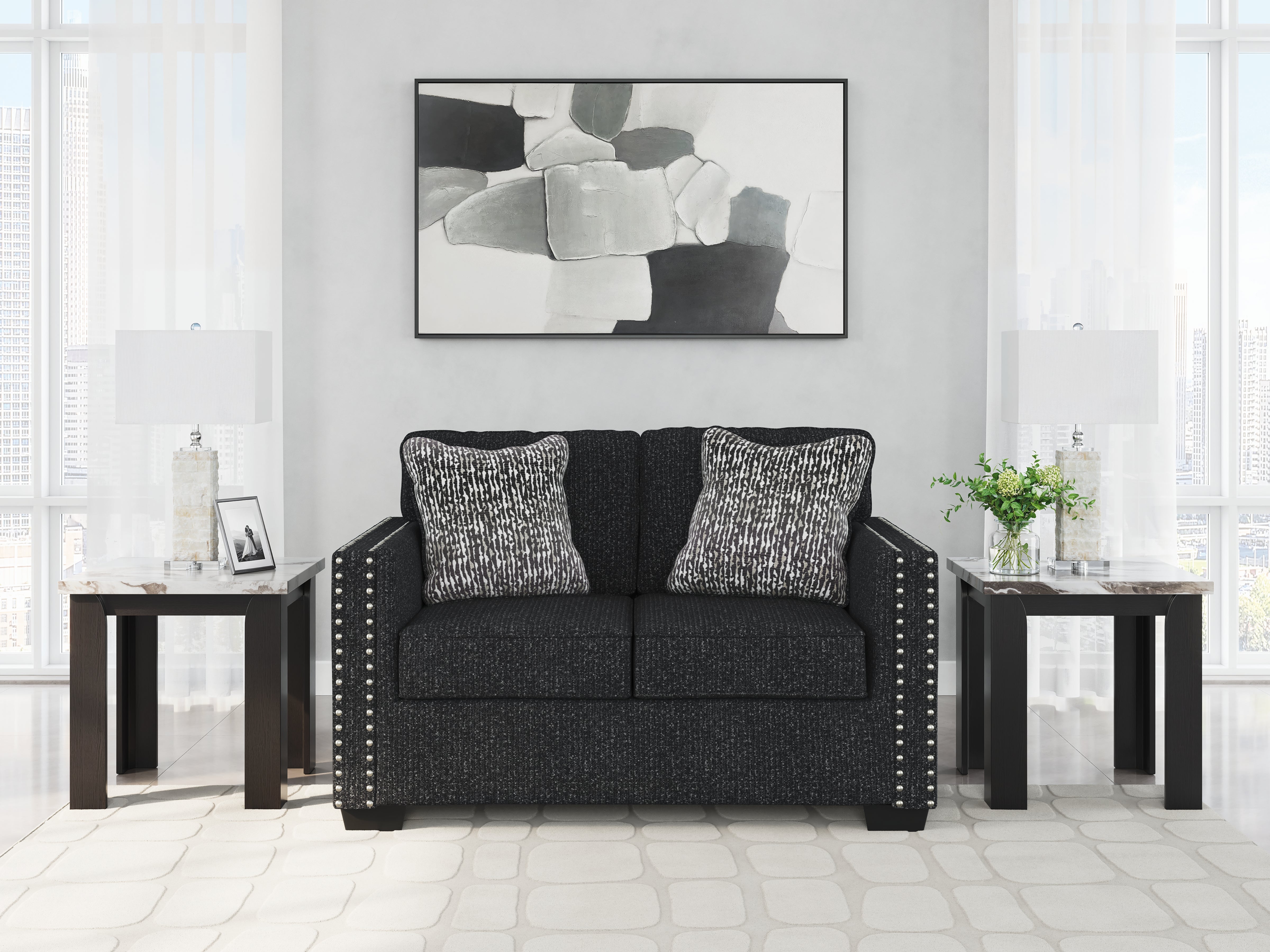 Best Deals Furniture - Ashley Furniture - Jasmine Peaks Living Room - Loveseat / Coal - 2890435