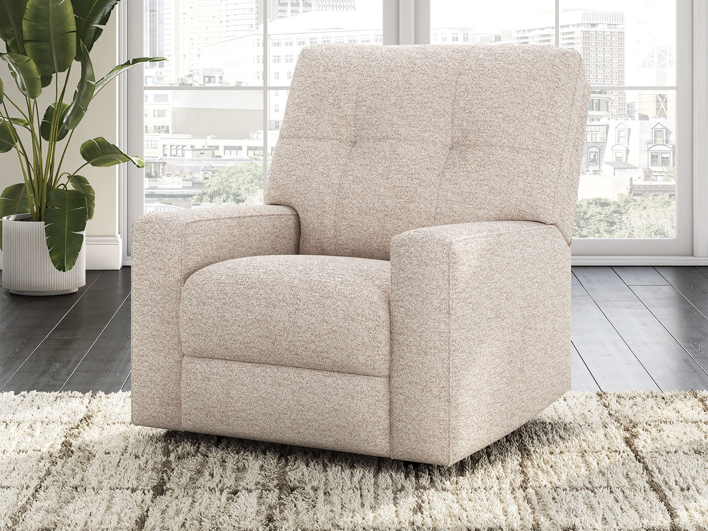 Best Deals Furniture - Ashley Furniture - Larimer Living Room - Rocker Recliner / Stone - PC2920325