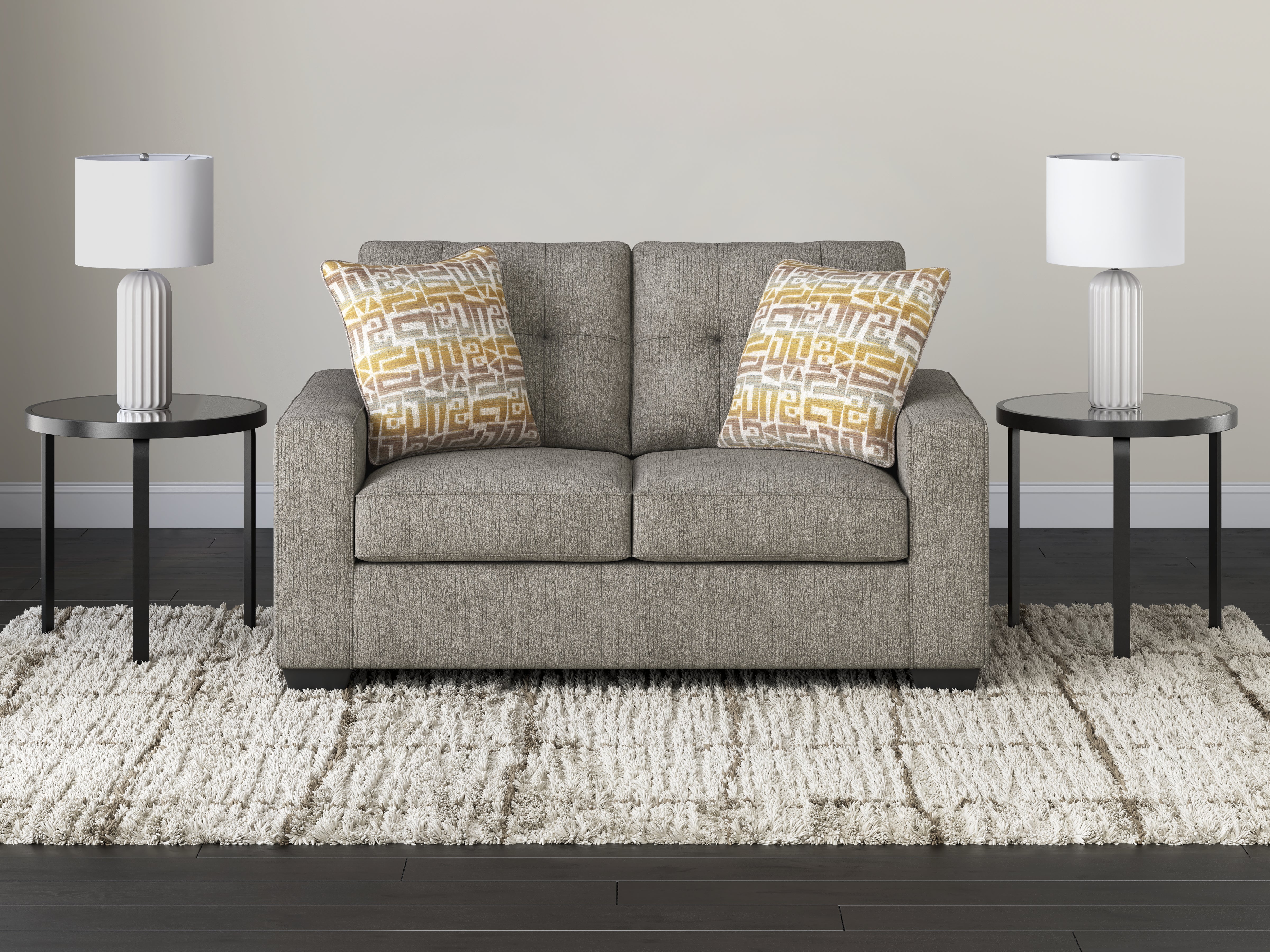 Best Deals Furniture - Ashley Furniture - Larimer Living Room - Loveseat / Iron - PC2920435