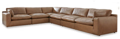 Best Deals Furniture - Ashley Furniture - Emilia 6-Piece Sectional - RAF 6-Piece Sectional / Caramel - 30901S5
