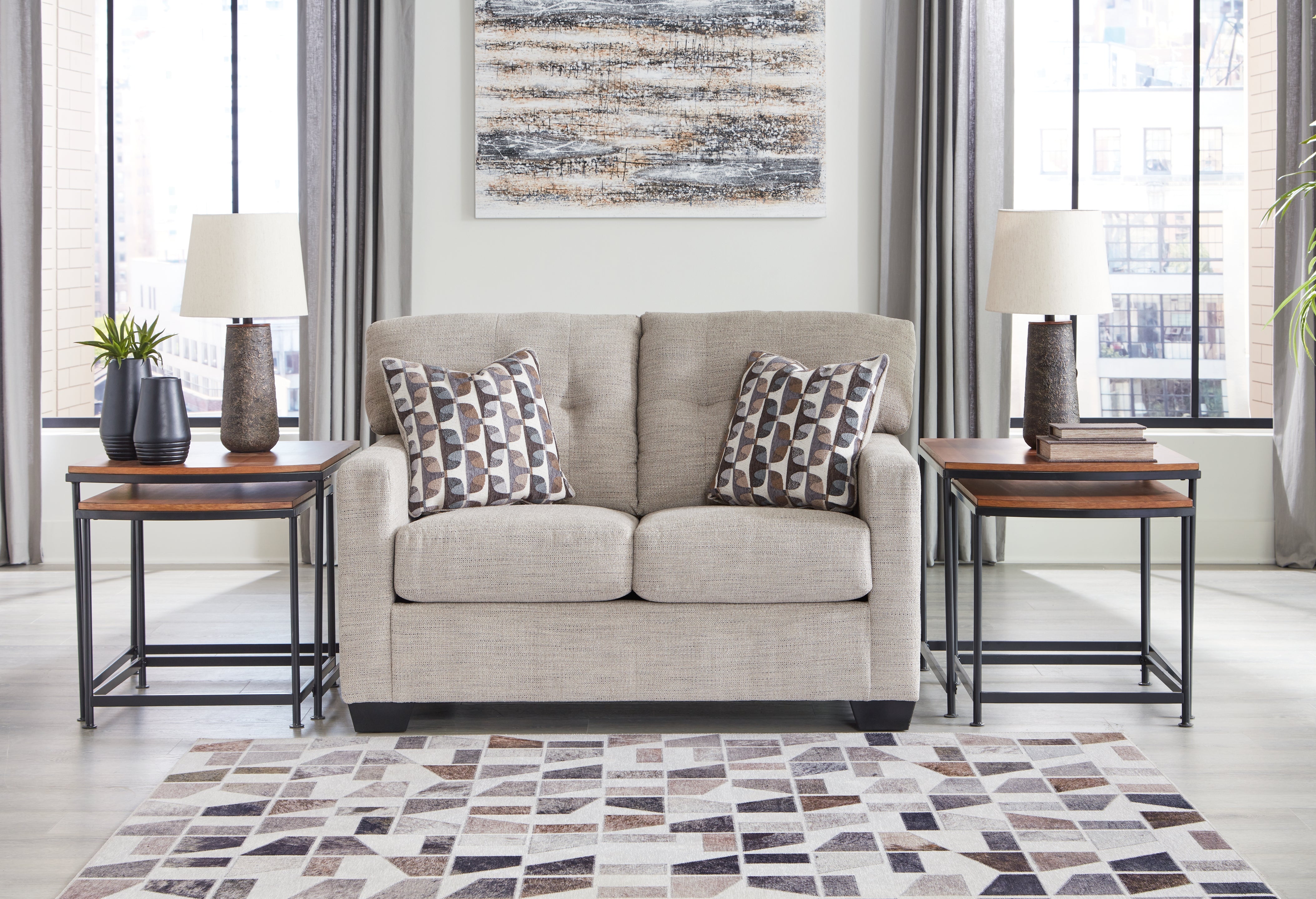 Mahoney Full Sofa Sleeper and Loveseat