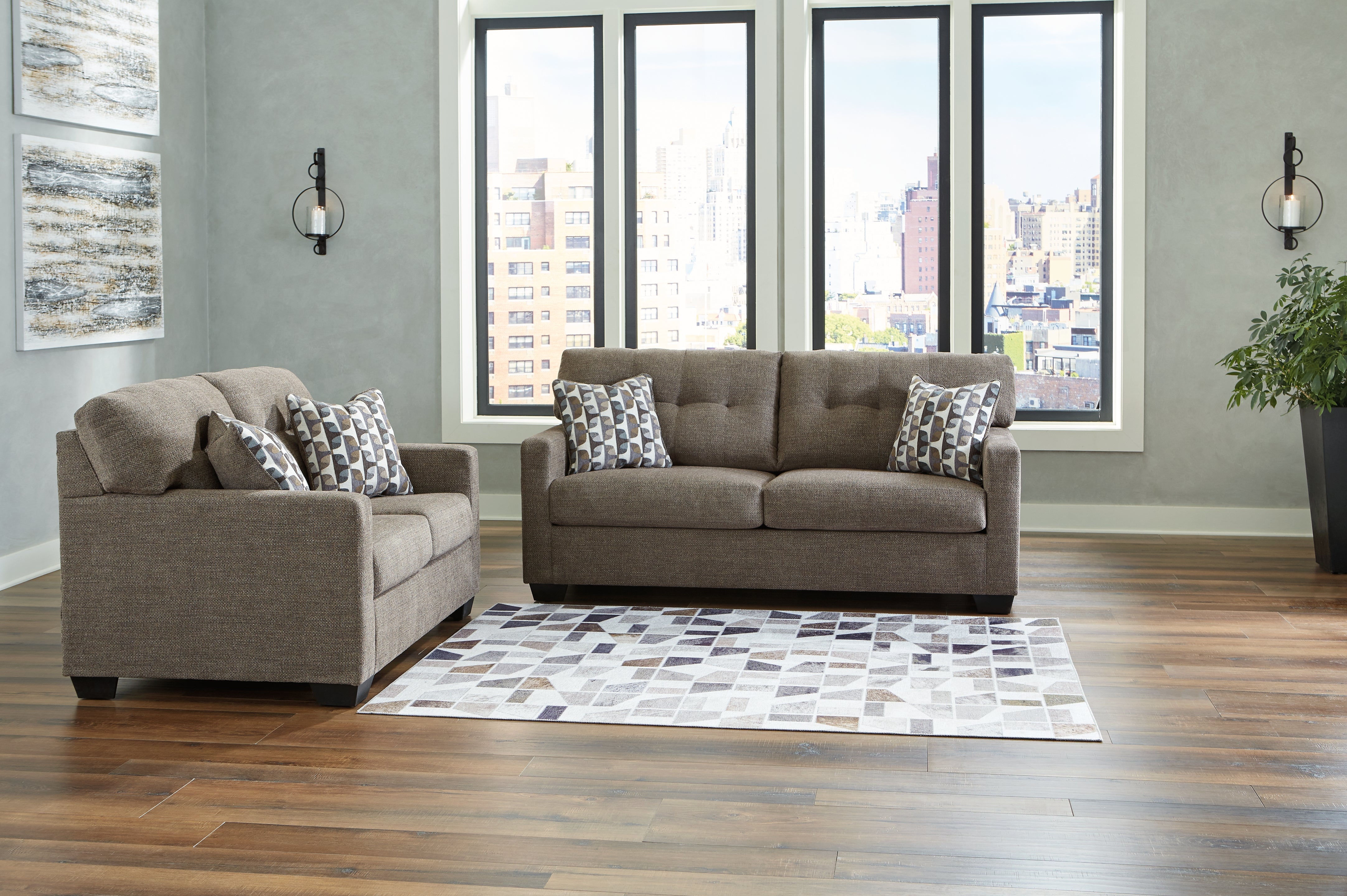 Best Deals Furniture - Ashley Furniture - Mahoney Sofa and Loveseat - Sofa and Loveseat / Chocolate - 31005U1