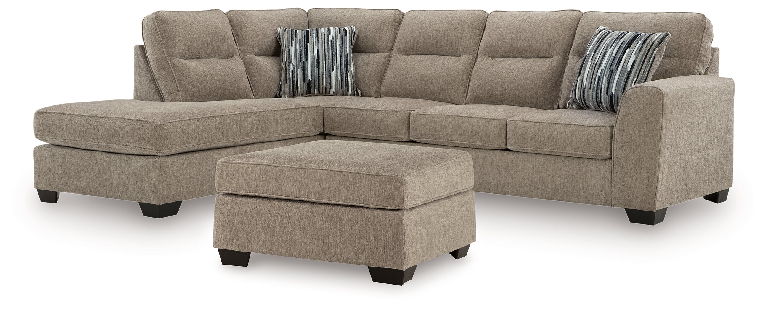 Best Deals Furniture - Ashley Furniture - Olten 2-Piece Sectional with Chaise and Ottoman - 2-Piece Sectional with Chaise and Ottoman - 31304U2