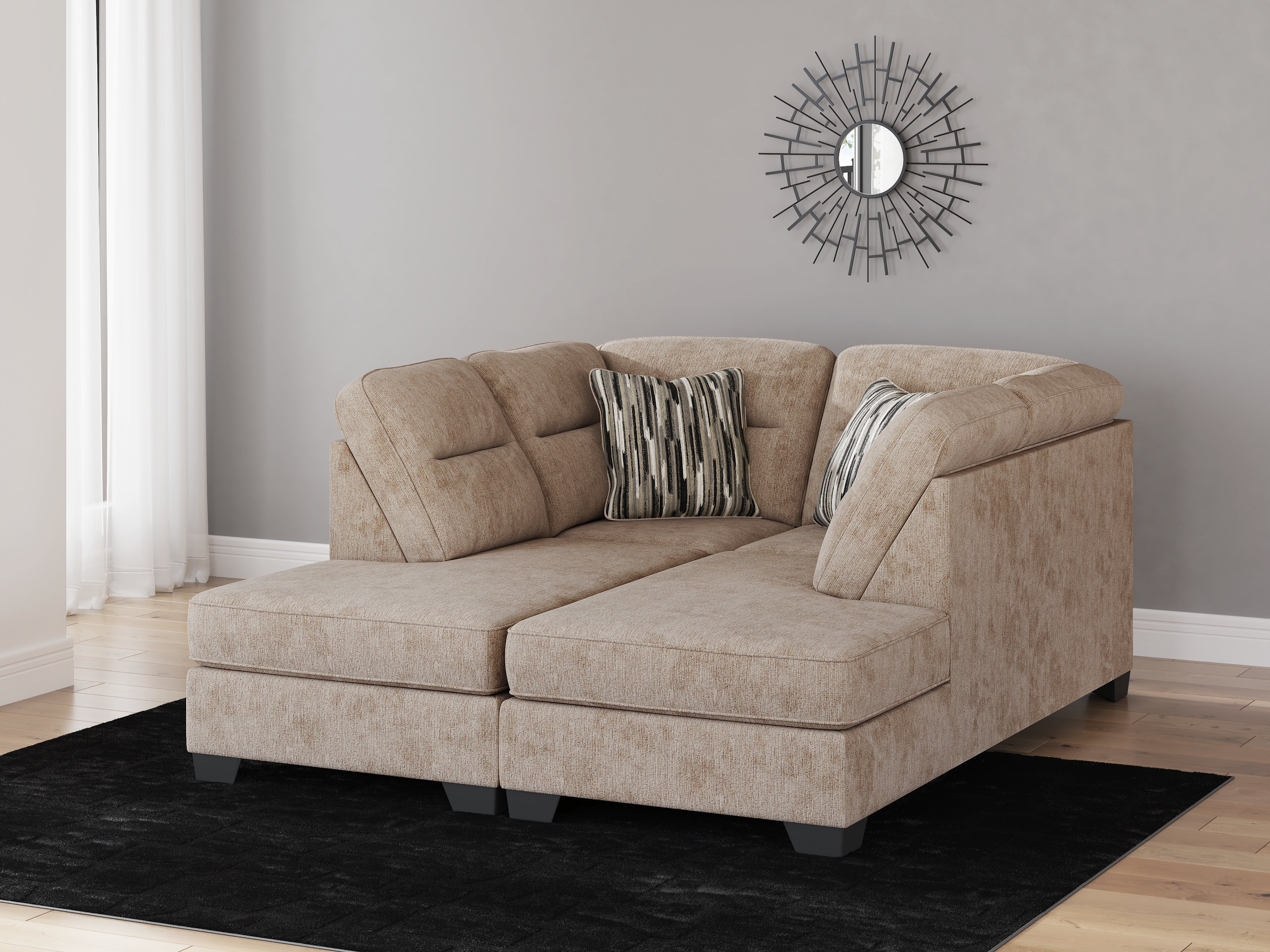 Best Deals Furniture - Ashley Furniture - Olten Sectional - RAF 2-Piece Super Chaise / Mocha - 31304S3
