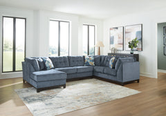 Best Deals Furniture - Ashley Furniture - Maxon Place 3-Piece Sectional with Chaise - RAF 3-Piece Sectional with Chaise / Navy - 33003S1