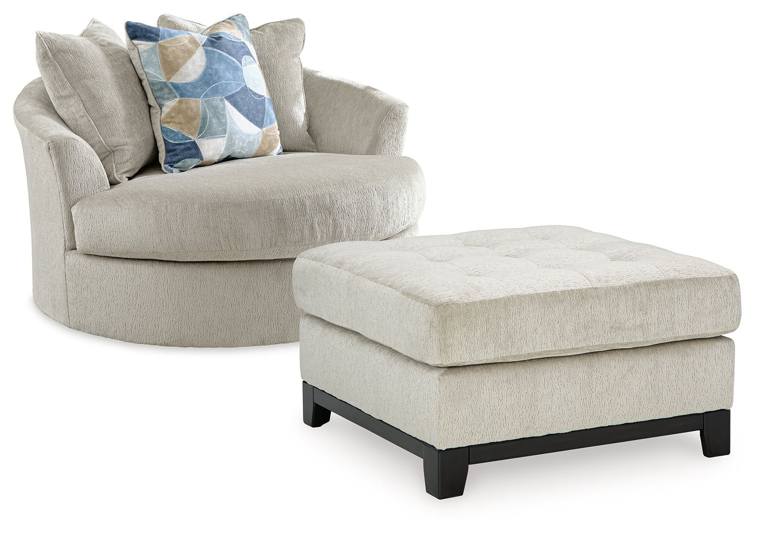Best Deals Furniture - Ashley Furniture - Maxon Place Oversized Chair and Ottoman - Oversized Chair and Ottoman / Stone - 33004U1