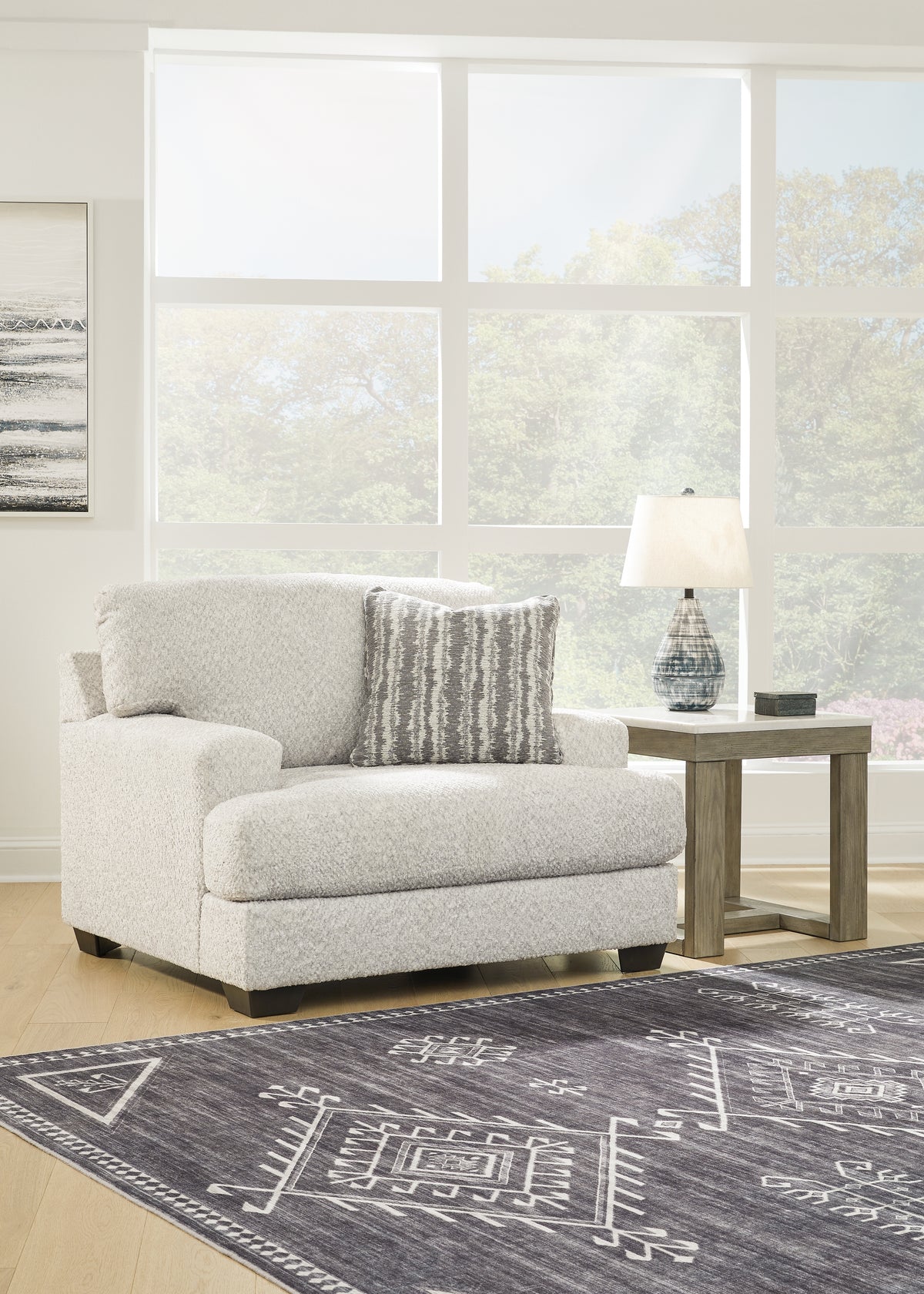 Best Deals Furniture - Ashley Furniture - Brebryan Oversized Chair - Chair and a Half / Flannel - 3440123