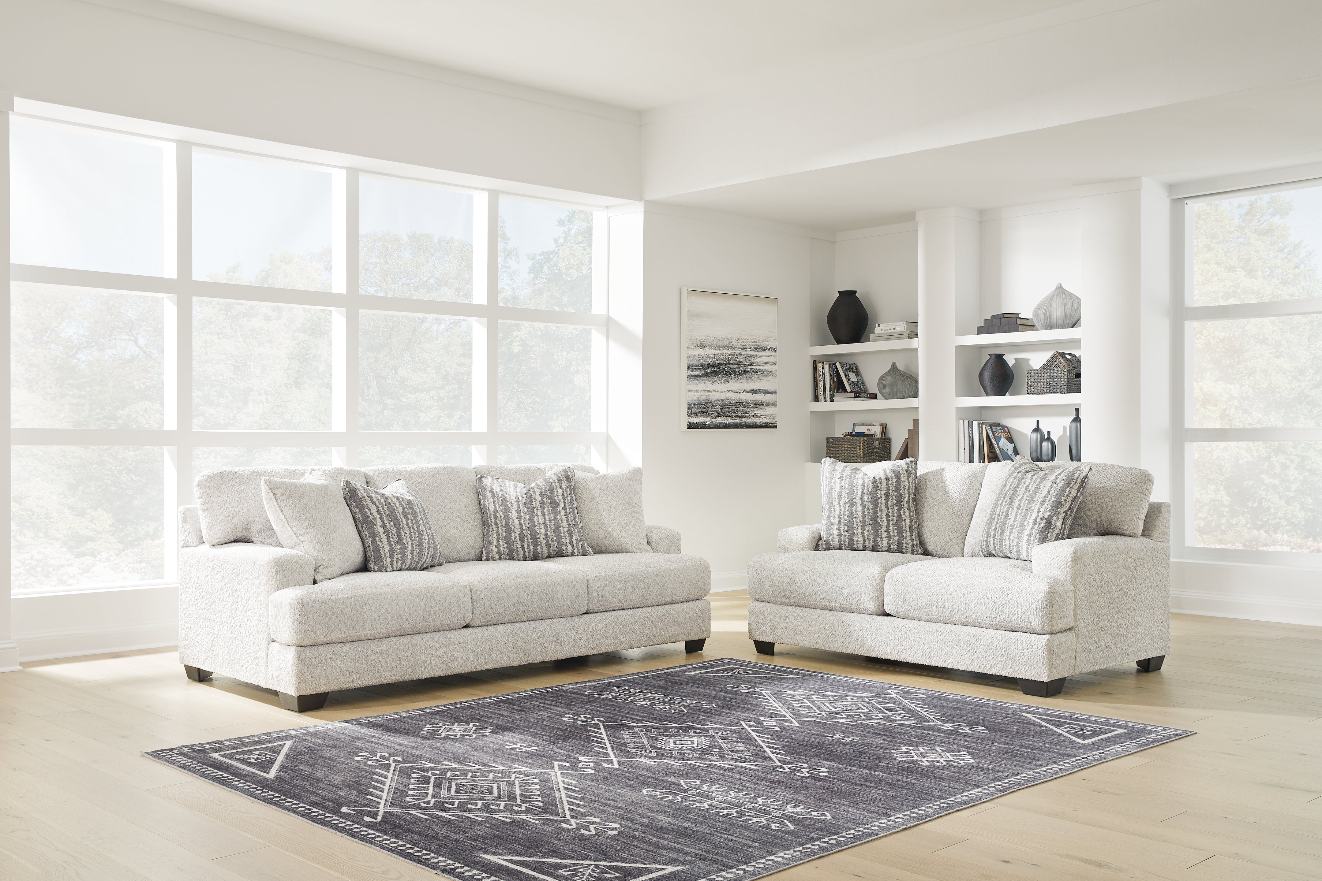 Best Deals Furniture - Ashley Furniture - Brebryan Sofa and Loveseat - Sofa and Loveseat / Flannel - 34401U1