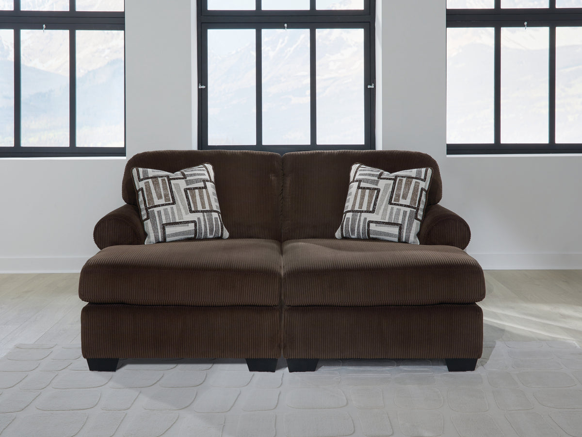 Best Deals Furniture - Ashley Furniture - Kimlee Sectional - RAF 2-Piece Super Chaise / Chocolate - PC35603S4