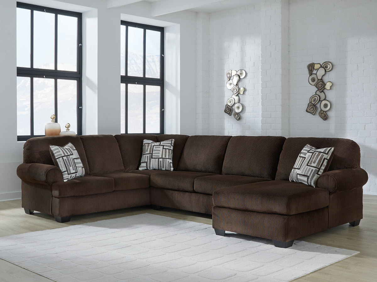 Best Deals Furniture - Ashley Furniture - Kimlee 3-Piece Sectional with Chaise - LAF 3-Piece Sectional with Chaise / Chocolate - PC35603S2