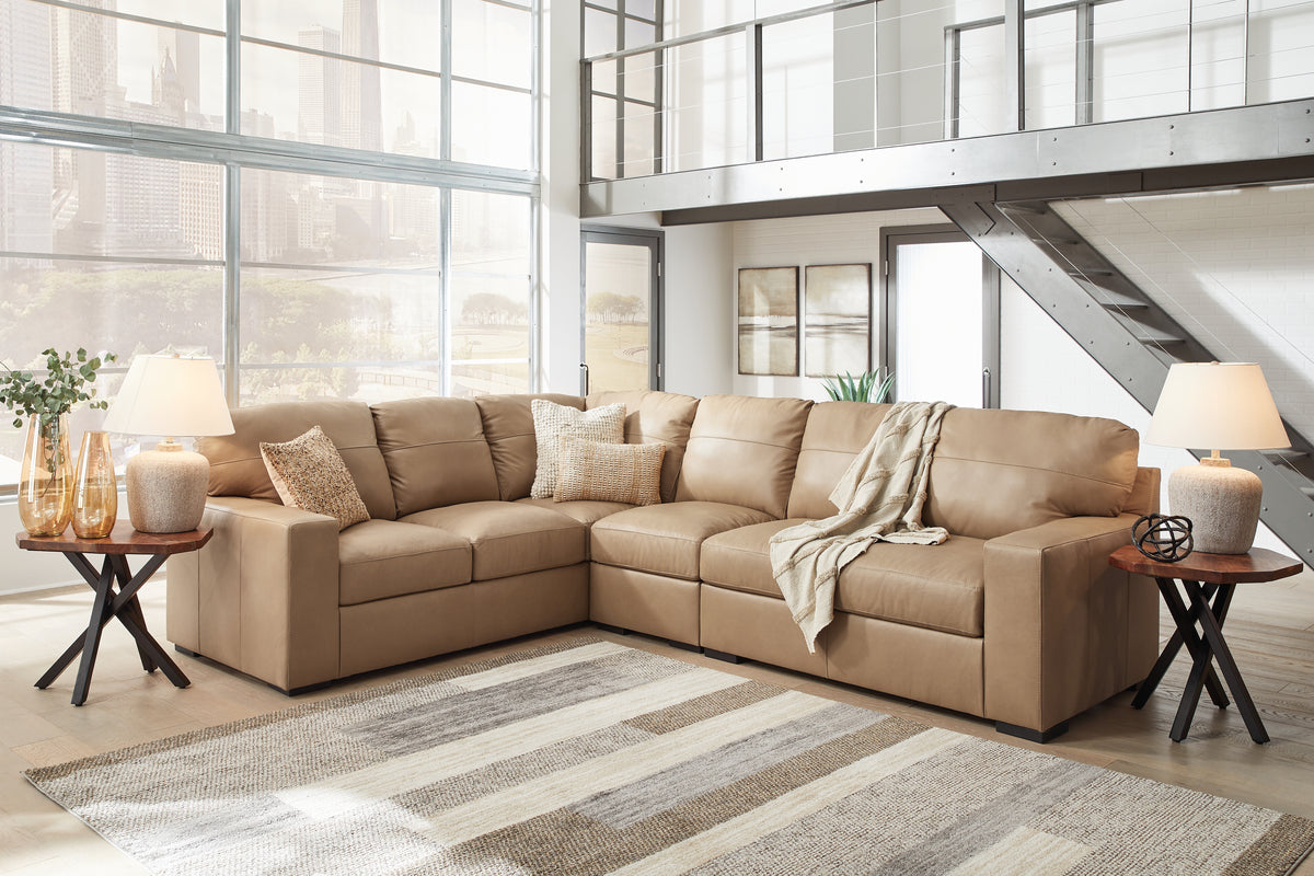 Best Deals Furniture - Ashley Furniture - Bandon 3-Piece Sectional - RAF 3-Piece Sectional / Toffee - 38006S4