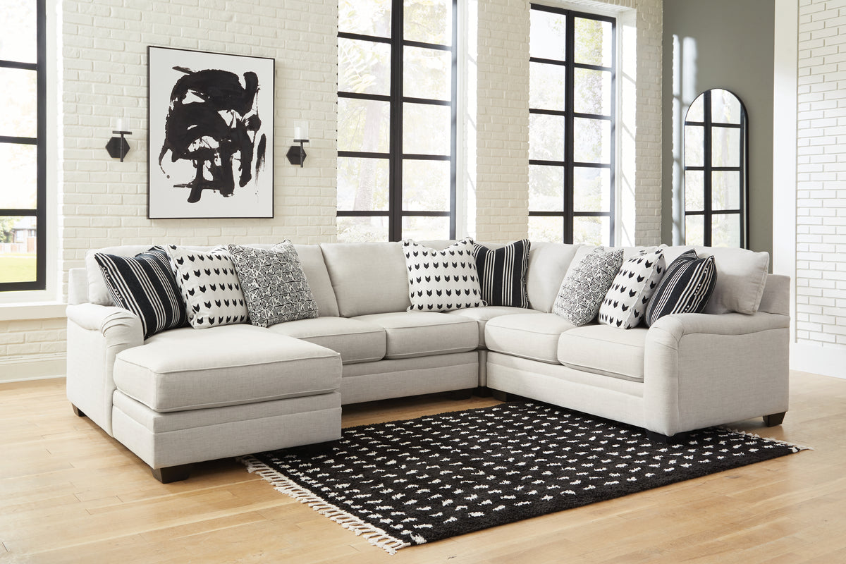Best Deals Furniture - Ashley Furniture - Huntsworth 4-Piece Sectional with Chaise - RAF 4-Piece Sectional with Chaise / Dove Gray - 39702S3