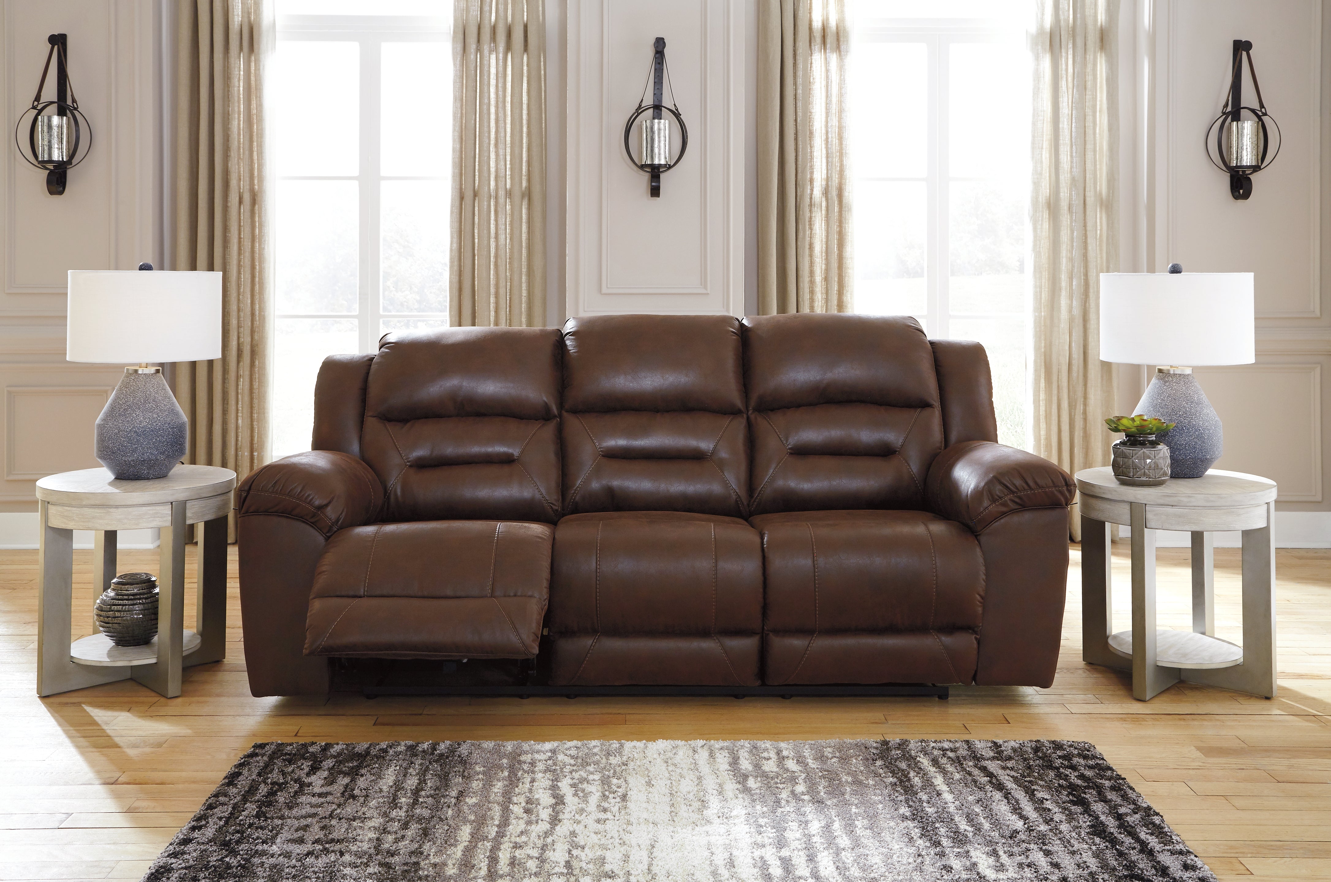 Best Deals Furniture - Ashley Furniture - Stoneland Reclining Sofa - Reclining Sofa / Fossil - 3990588