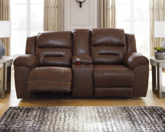 Best Deals Furniture - Ashley Furniture - Stoneland Reclining Loveseat with Console - DBL Rec Loveseat w/Console / Fossil - 3990594