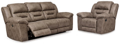 Best Deals Furniture - Ashley Furniture - Stoneland Power Reclining Sofa and Manual Recliner - Power Reclining Sofa and Manual Recliner - 39905U12