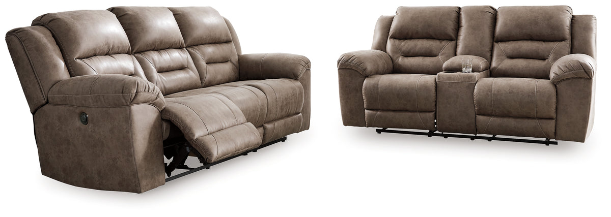 Best Deals Furniture - Ashley Furniture - Stoneland Power Reclining Sofa and Loveseat - Power Reclining Sofa and Loveseat - 39905U3