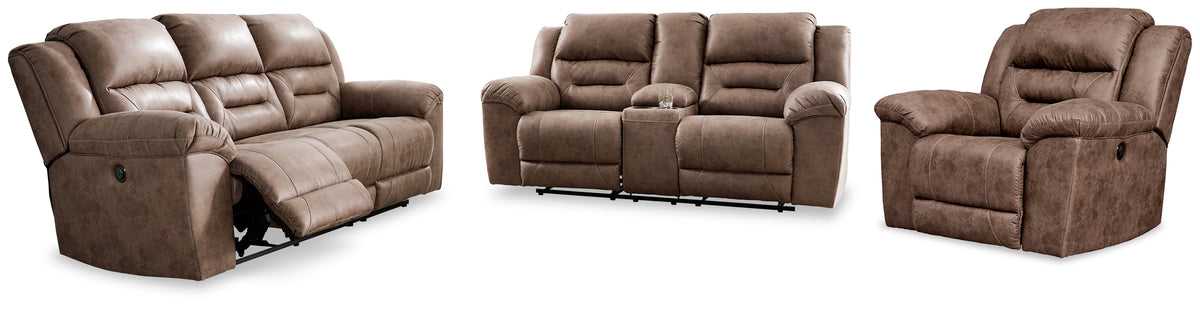 Best Deals Furniture - Ashley Furniture - Stoneland Power Reclining Sofa, Loveseat and Recliner - Power Reclining Sofa, Loveseat and Recliner - 39905U5