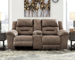 Best Deals Furniture - Ashley Furniture - Stoneland Power Reclining Loveseat with Console - DBL REC PWR Loveseat w/Console - 3990596