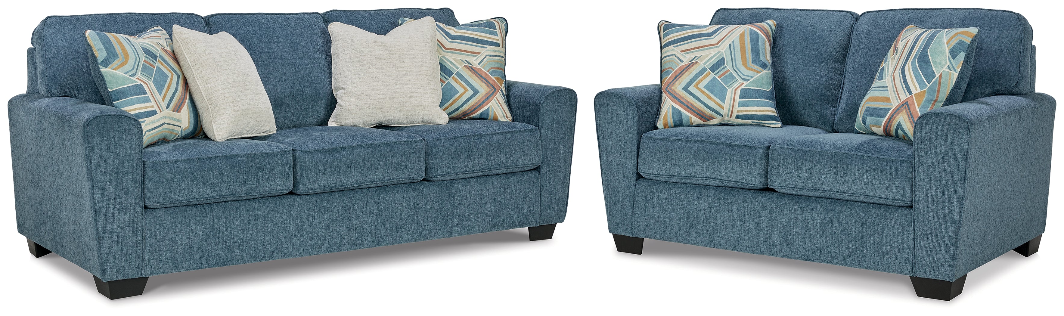Best Deals Furniture - Ashley Furniture - Cashton Queen Sofa Sleeper and Loveseat - Queen Sofa Sleeper and Loveseat / Blue - 40605U4