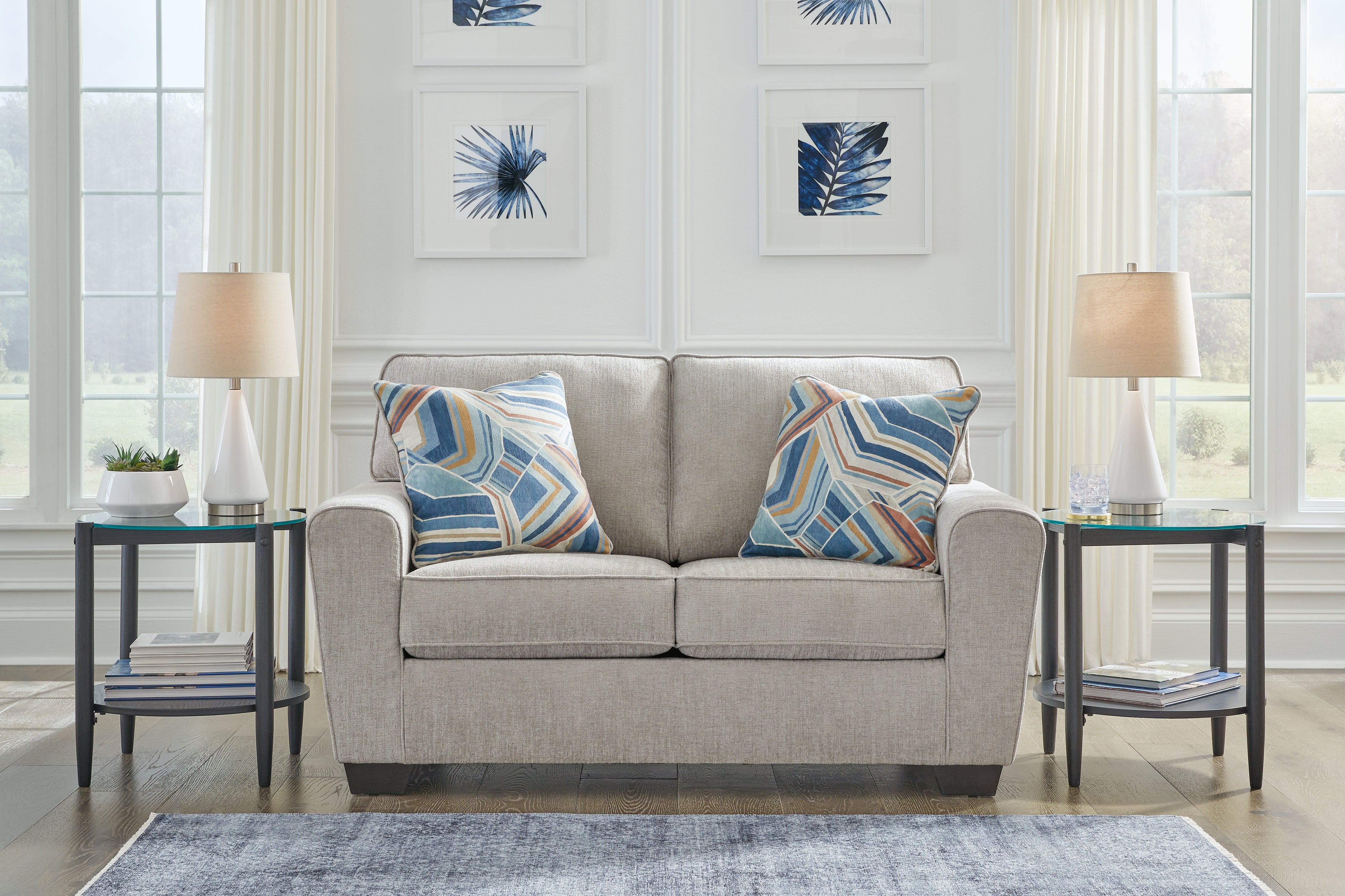 Best Deals Furniture - Ashley Furniture - Cashton Loveseat - Loveseat / Ice - 4060635