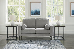 Best Deals Furniture - Ashley Furniture - Hazela Loveseat - Loveseat / Charcoal - 4110235