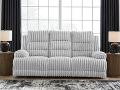 Best Deals Furniture - Ashley Furniture - Rhines Falls Power Reclining Sofa with Drop Down Table - REC PWR Sofa w/Drop Down Table - PC4280499