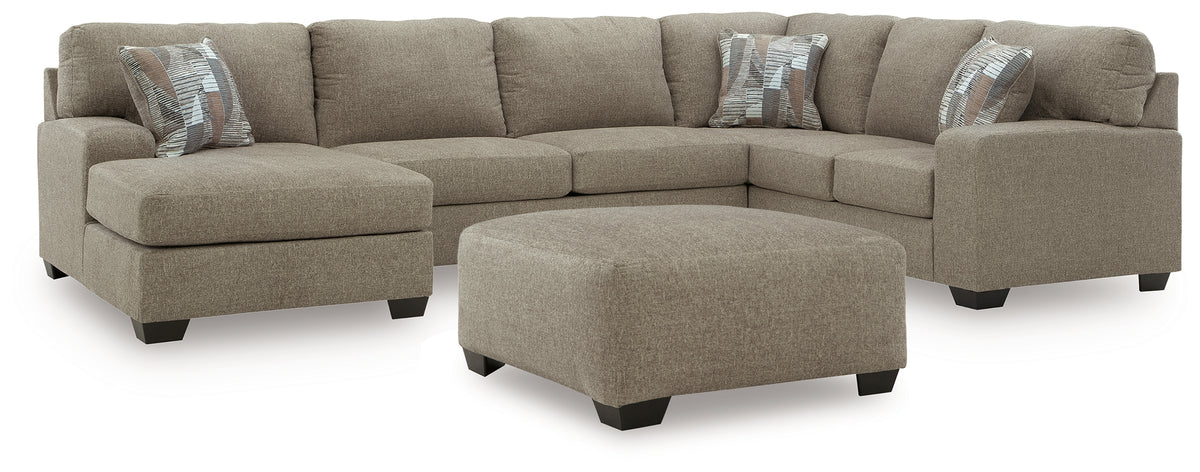 Best Deals Furniture - Ashley Furniture - Newellen 3-Piece Sectional and Oversized Ottoman - 3-Piece Sectional and Oversized Ottoman - 48404U1