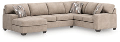 Best Deals Furniture - Ashley Furniture - Newellen 3-Piece Sectional with Chaise - RAF 3-Piece Sectional with Chaise / Greystone - 48405S1