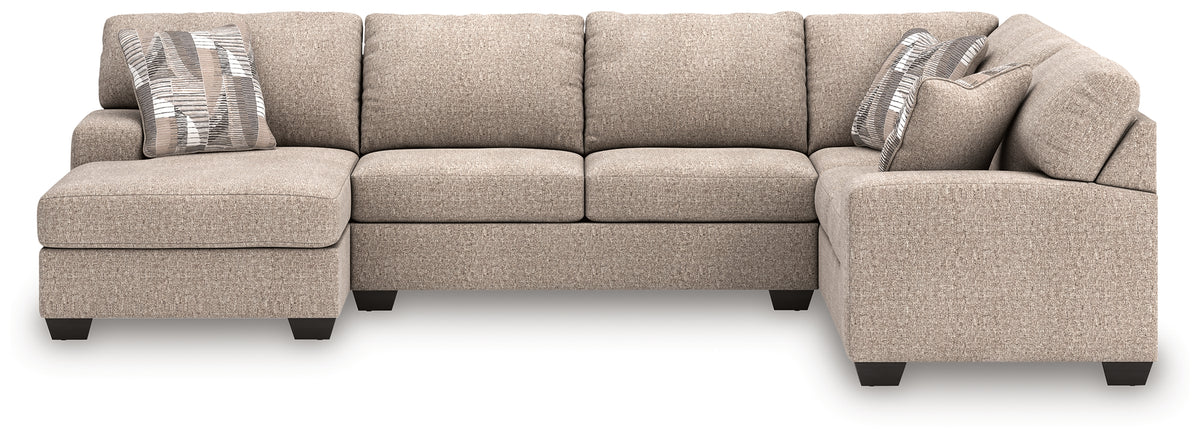 Best Deals Furniture - Ashley Furniture - Newellen Sectional - RAF 3-Piece Sectional with Chaise / Hemp - 48404S5