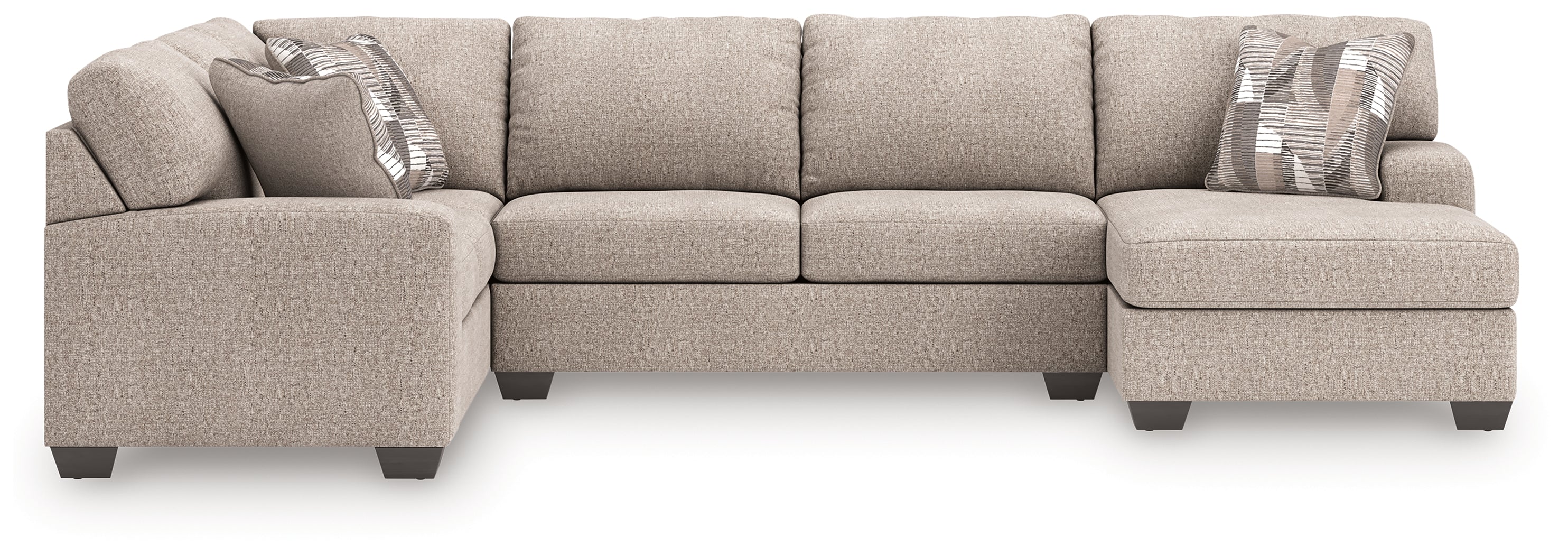 Best Deals Furniture - Ashley Furniture - Newellen Sectional - LAF 3-Piece Sectional with Chaise / Hemp - 48404S6