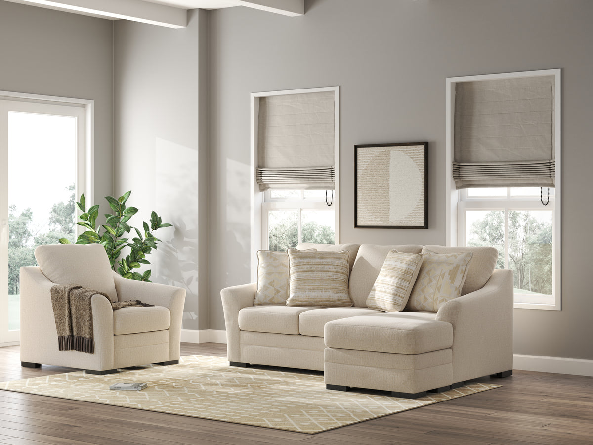 Best Deals Furniture - Ashley Furniture - Lango Sofa Chaise and Chair - Sofa Chaise and Chair / Jute - 48602U1