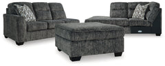 Best Deals Furniture - Ashley Furniture - Lonoke 2-Piece Sectional and Ottoman - 2-Piece Sectional and Ottoman / Gunmetal - 50504U5