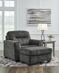 Best Deals Furniture - Ashley Furniture - Lonoke Oversized Chair and Ottoman - Oversized Chair and Ottoman / Gunmetal - 50504U2