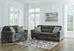 Best Deals Furniture - Ashley Furniture - Lonoke Sofa and Loveseat - Sofa and Loveseat / Gunmetal - 50504U1