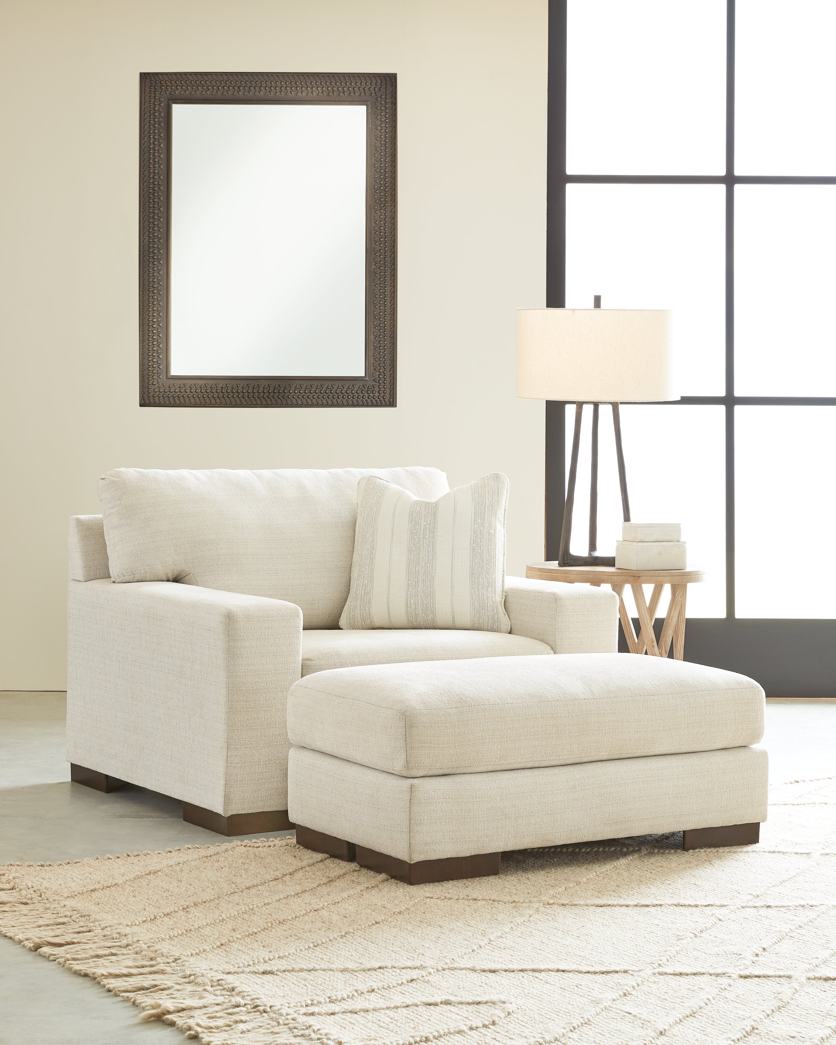 Best Deals Furniture - Ashley Furniture - Maggie Oversized Chair and Ottoman - Oversized Chair and Ottoman / Birch - 52003U6