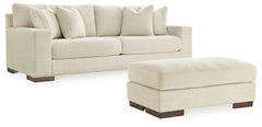 Best Deals Furniture - Ashley Furniture - Maggie Sofa and Ottoman - Sofa and Ottoman / Birch - 52003U5