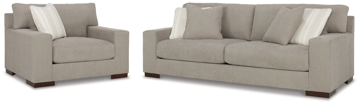 Best Deals Furniture - Ashley Furniture - Maggie Sofa and Oversized Chair - Sofa and Oversized Chair / Flax - 52004U5