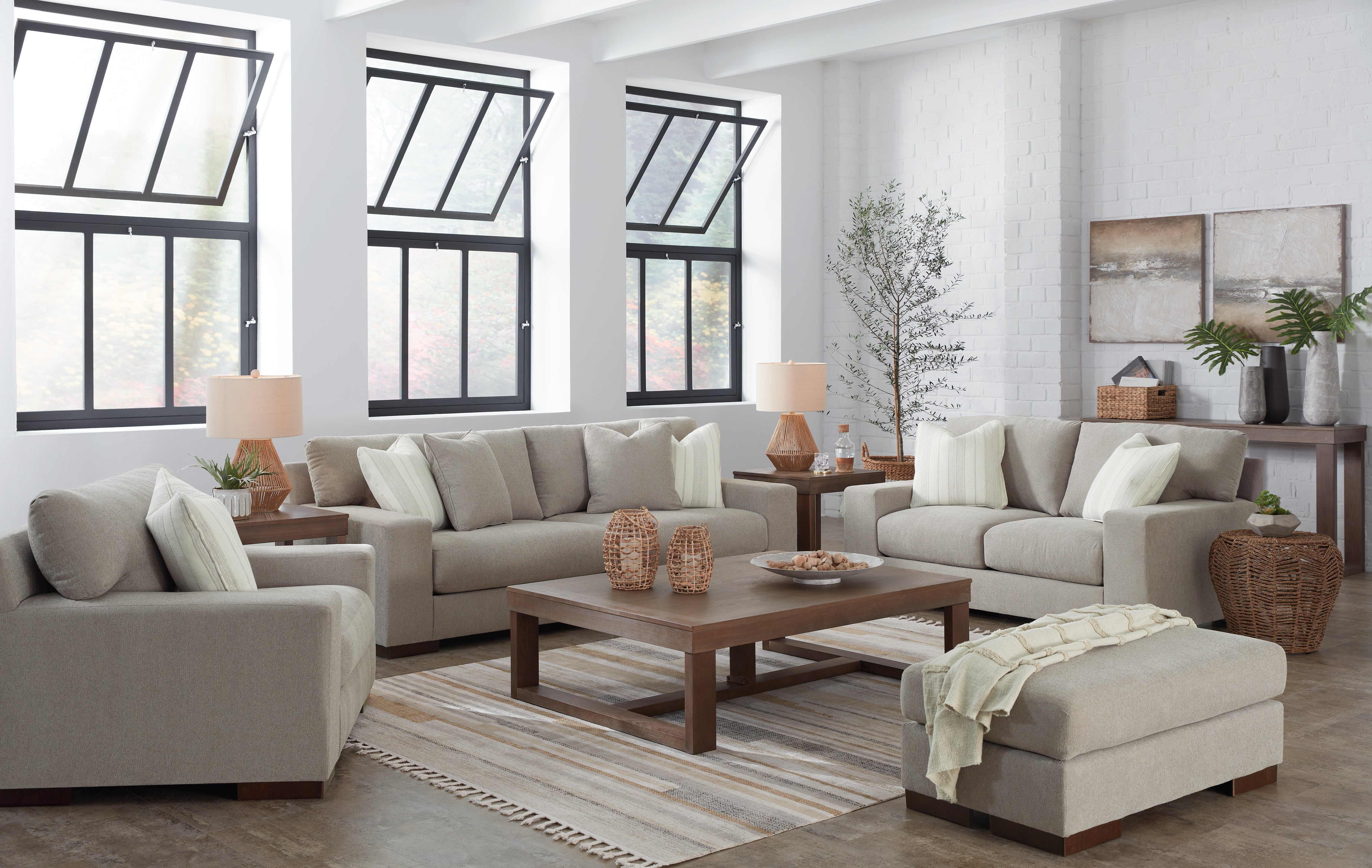 Best Deals Furniture - Ashley Furniture - Maggie Sofa, Loveseat, Oversized Chair and Ottoman - Sofa, Loveseat, Oversized Chair and Ottoman - 52004U3