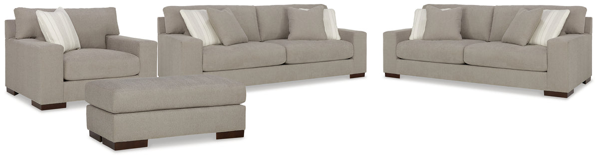 Best Deals Furniture - Ashley Furniture - Maggie 2 Sofas, Chair and Ottoman - 2 Sofas, Chair and Ottoman / Flax - 52004U4