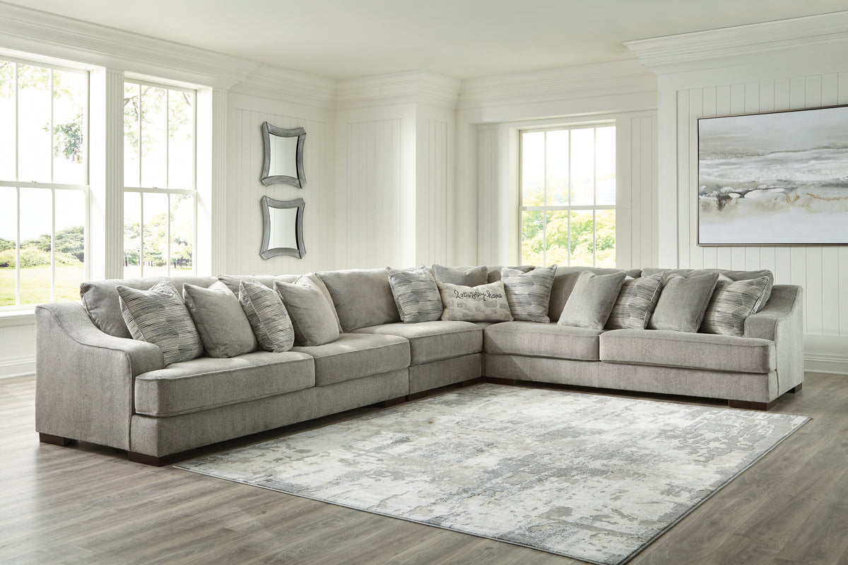 Best Deals Furniture - Ashley Furniture - Bayless 4-Piece Sectional - LAF 4-Piece Sectional / Smoke - 52304S2